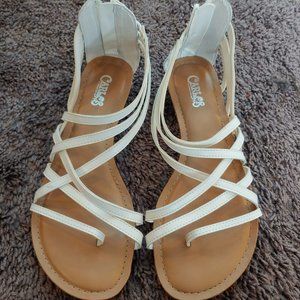 Strappy White Sandals